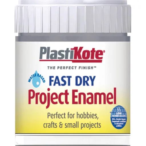 Plastikote Fast Dry Enamel Paint - Pewter, 59ml