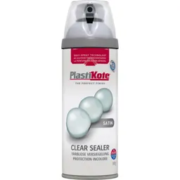 Plastikote Clear Acrylic Aerosol Spray Paint - Satin, 400ml