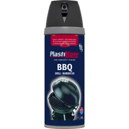Plastikote BBQ Spray Aerosol Paint - Black, 400ml