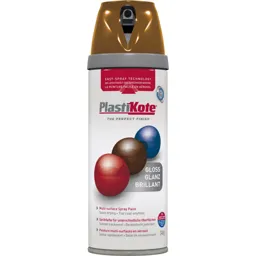 Plastikote Premium Gloss Aerosol Spray Paint - Chestnut Brown, 400ml