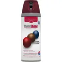 Plastikote Premium Satin Aerosol Spray Paint - Wine Red, 400ml