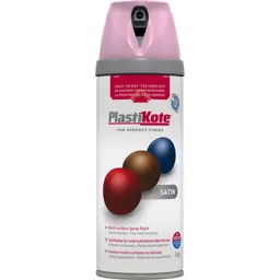Plastikote Premium Satin Aerosol Spray Paint - Cameo Pink, 400ml