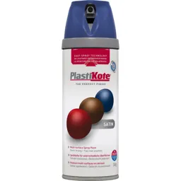 Plastikote Premium Satin Aerosol Spray Paint - Night Navy, 400ml