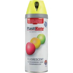 Plastikote Twist and Spray Fluorescent Aerosol Spray Paint - Yellow, 400ml