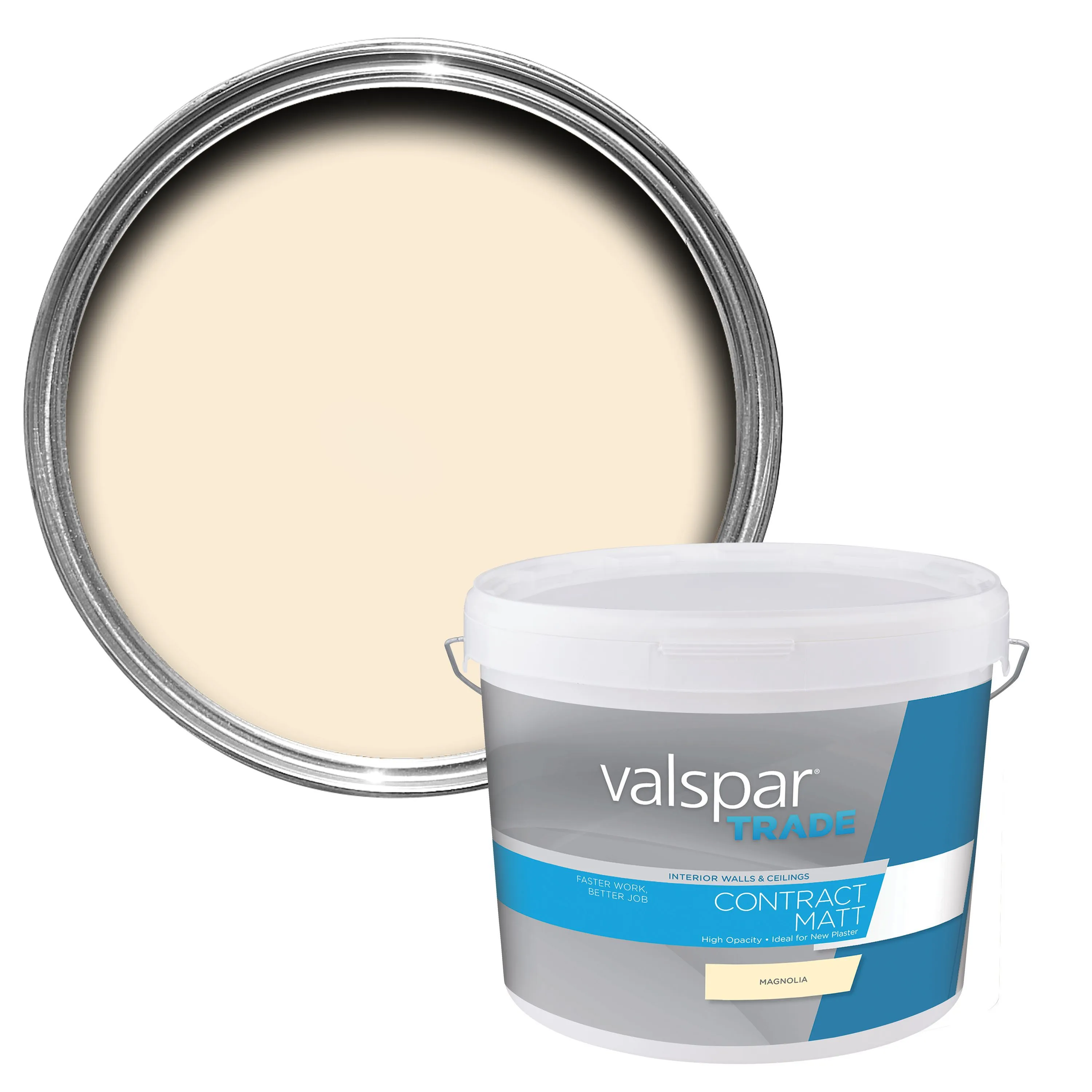 Valspar Trade Magnolia Contract matt Emulsion paint, 10L
