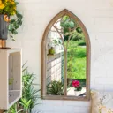 La Hacienda Aston & Wold Church window Antique White Arch Framed Garden mirror 1050mm x 560mm