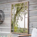 La Hacienda Aston & Wold Milano Gold effect Rectangular Framed Garden mirror 1000mm x 650mm