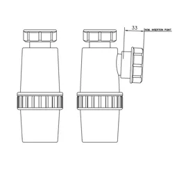 FloPlast Standard Bottle Trap (Dia)32mm