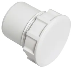 FloPlast White Solvent weld Waste pipe Access plug, (Dia)32mm