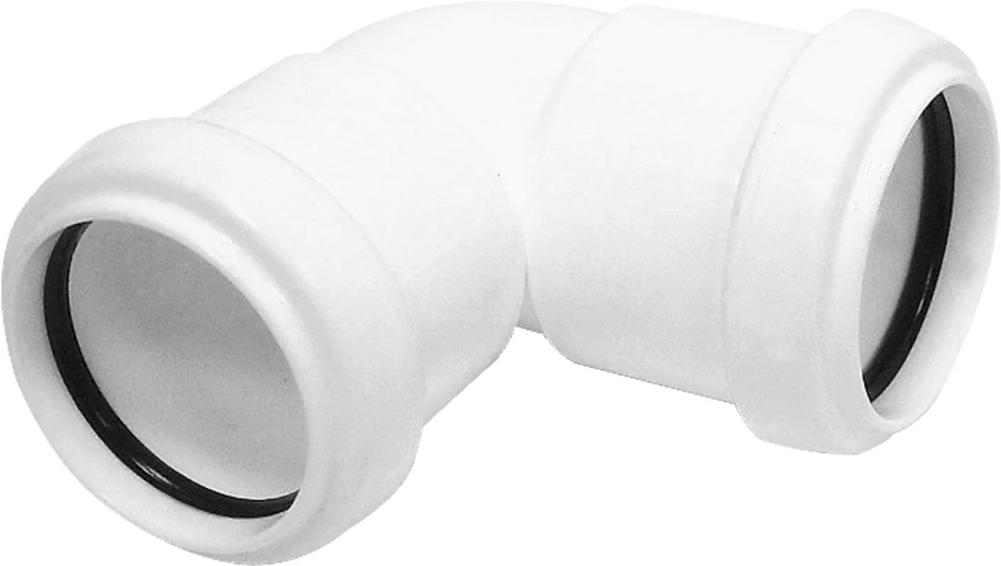FloPlast White Push-fit 90° Knuckle bend (Dia)40mm