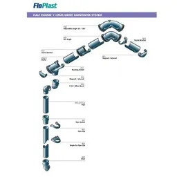 FloPlast Black Round 112.5° Offset Downpipe bend, (Dia)68mm