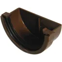 FloPlast Miniflo Brown Half round Gutter stop end, (L)51mm (Dia)76mm