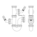 FloPlast Double nozzle Appliance Trap (Dia)40mm