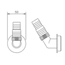 FloPlast White Compression Dishwasher & washing machine Nozzle (Dia)40mm
