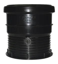 FloPlast Ring seal soil Black Waste pipe connector, (Dia)110mm
