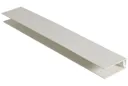 Smooth White PVC Edge trim, (L)4m (W)100mm (T)9mm