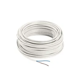 Time 2192Y White 2 core Multi-core cable 0.75mm² x 25m