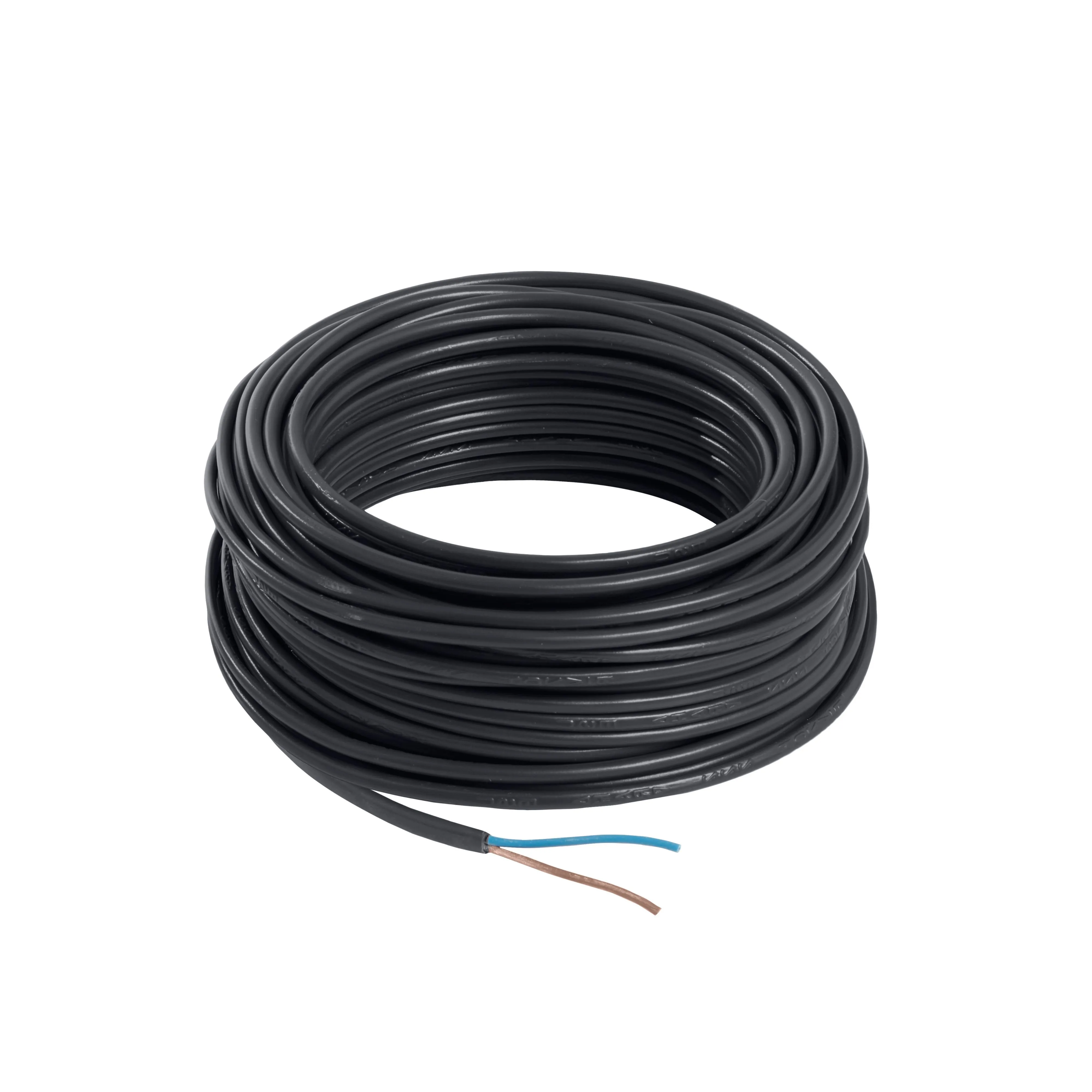 Time 2192Y Black 2 core Multi-core cable 0.75mm² x 25m