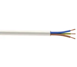 Time 3183TQ White 3 core Fire cable, 2.5mm² x 5m