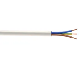 Time 3093Y White 3 core Fire cable, 2.5mm² x 10m