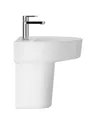 Aspire June Semi Pedestal 420mm 1 Tap Hole Bathroom Basin