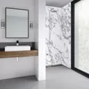 Splashwall Elite Matt Marmo migliore 1 sided Shower Wall panel kit (L)2420mm (W)1200mm (T)11mm