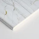 Splashwall Elite Matt Nero port bianco 3 sided Shower Wall panel kit (L)2420mm (W)1200mm (T)11mm