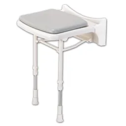 AKW Compact Fold Up Shower Seat with Grey pad - 02000P