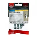 TIMco Metal Cavity Anchor with Screw M5 x 37mm BZP   4pk