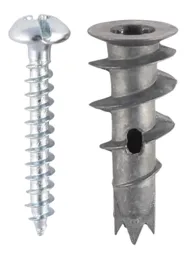 TIMco Metal Speed Plug with Screw Plasterboard Fixing Size 37   5pk
