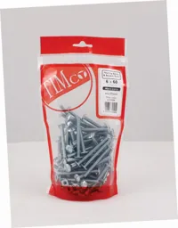 TIMco Roofing Bolt & Square Nut  M6 x 20mm BZP      12pk