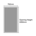 Shaker Mirrored Oak effect 3 door Sliding Wardrobe Door kit (H)2260mm (W)2136mm
