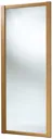 Shaker Natural oak effect Mirrored Sliding Wardrobe Door (H)2220mm (W)762mm