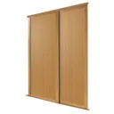 Shaker Natural oak effect 2 door Sliding Wardrobe Door kit (H)2223mm (W)914mm
