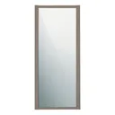Shaker Stone grey 1 panel Mirrored Sliding Wardrobe Door (W)914mm