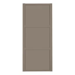 Shaker Stone grey 3 panel Sliding Wardrobe Door (W)610mm