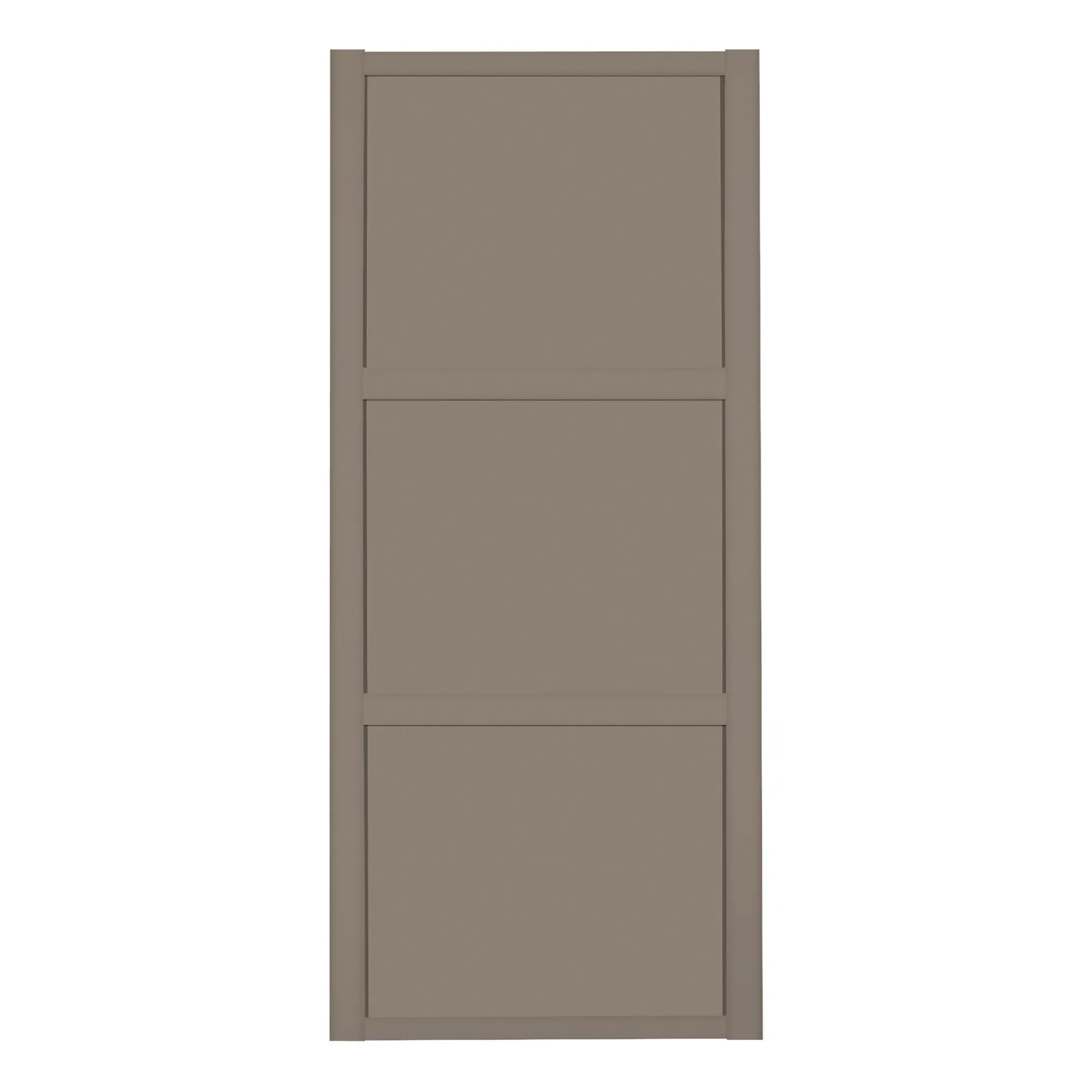 Shaker Stone grey 3 panel Sliding Wardrobe Door (W)610mm