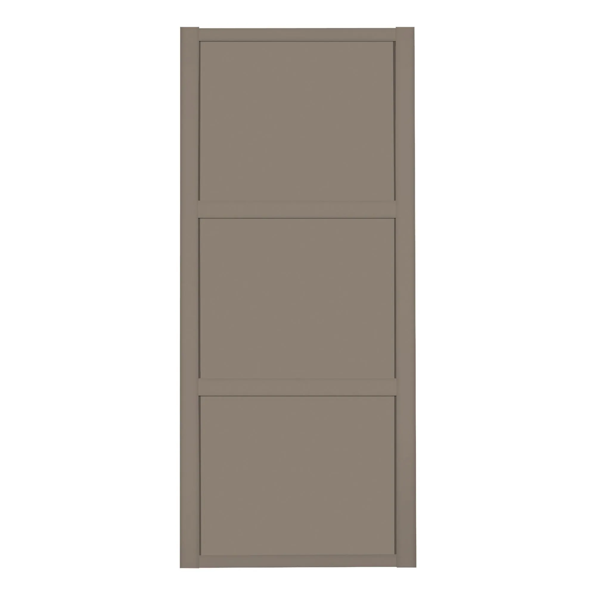 Shaker Stone grey 3 panel Sliding Wardrobe Door (W)762mm