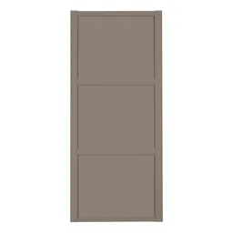 Shaker Stone grey 3 panel Sliding Wardrobe Door (W)914mm