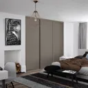 Shaker Stone grey 1 panel Sliding Wardrobe Door (W)610mm