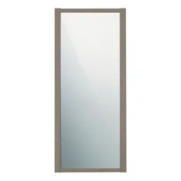 Shaker Stone grey 1 panel Mirrored Sliding Wardrobe Door (W)762mm