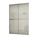 Minimalist Arctic white 2 door Sliding Wardrobe Door kit (H)2260mm (W)1200mm