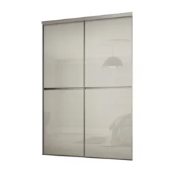 Minimalist Arctic white 2 door Sliding Wardrobe Door kit (H)2260mm (W)1200mm