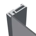 Minimalist Mirrored Grey 2 door Sliding Wardrobe Door kit (H)2260mm (W)1200mm
