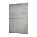 Minimalist Grey 2 door Sliding Wardrobe Door kit (H)2260mm (W)1200mm