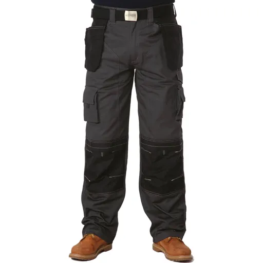 Apache Mens Holster Pocket Trousers - Black / Grey, 30", 33"