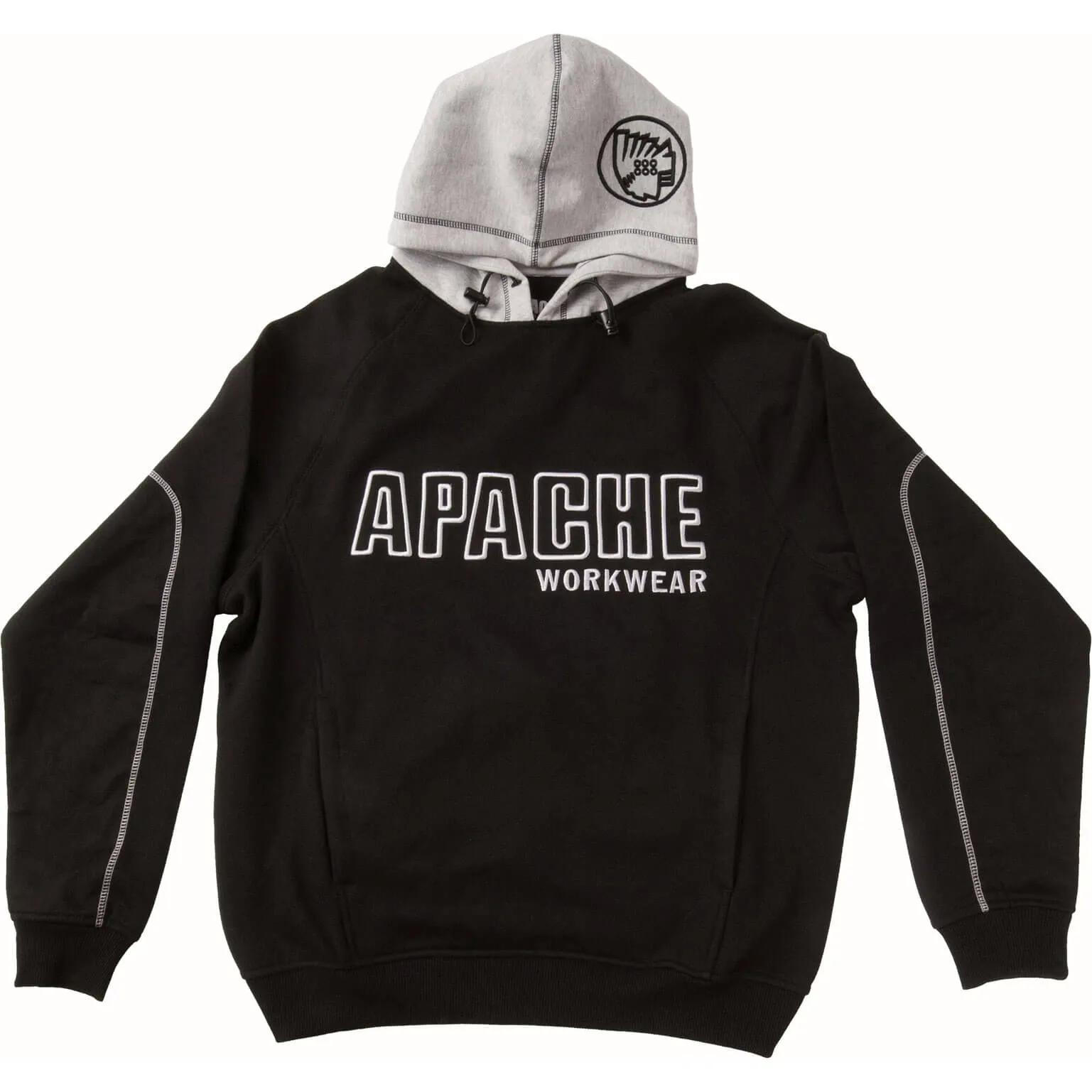 Apache Mens Work Hoodie - Black / Grey, L