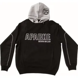 Apache Mens Work Hoodie - Black / Grey, XL