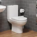 Ceramica Milan Soft Close D Shape White Toilet Seat
