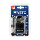 TIMco Veto Weatherproof Padlock 40mm Black Plastic